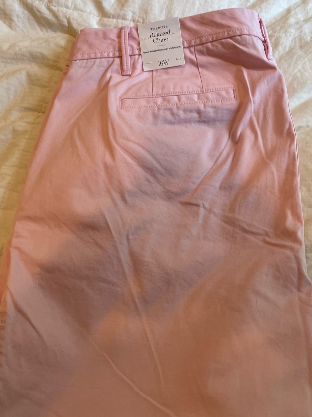 Talbots 16W Light Pink Cotton Chino Pants - Picture 2 of 5